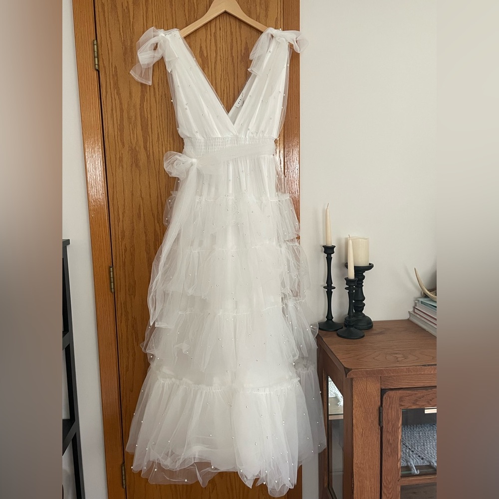 Tulle Gown with Pearls ❤️